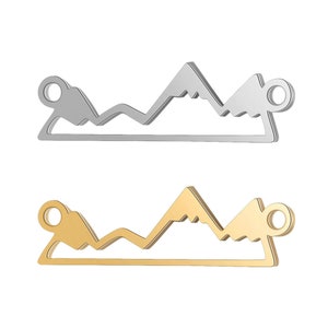 Mountain Peak Stainless Steel Charms Jewellery Making Pendant Charms Finding Supplies Wholesale 21*6mm