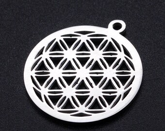 Hollow Flower Stainless Steel Charms Jewellery Making Pendant Charms Finding Supplies Wholesale JN899-1x5