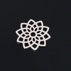 Lotus Stainless Steel Charms Jewellery Making Pendant Charms Finding Supplies Wholesale A131