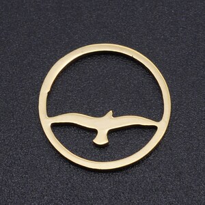 Golden Seagull Stainless Steel Charms Jewellery Making Pendant Charms Finding Supplies Wholesale JN841-2x5