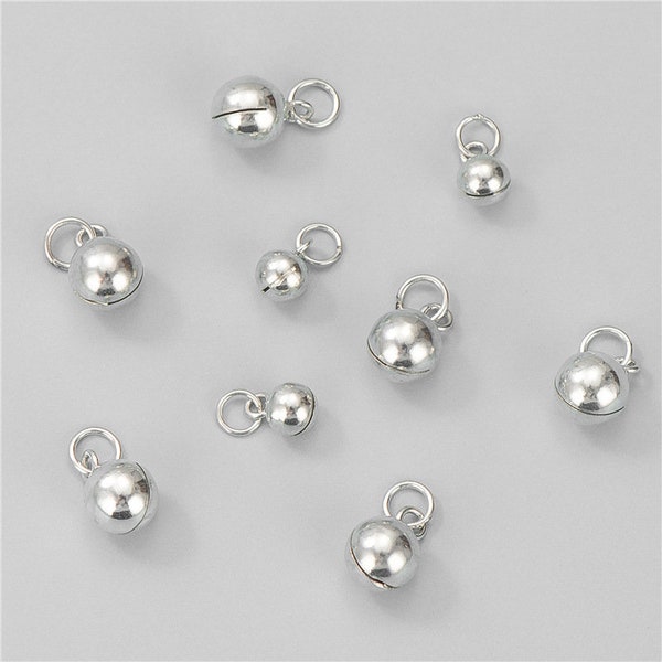 Jingle Bell s925Silver Charms Jewellery Making Pendant Charms ZB004