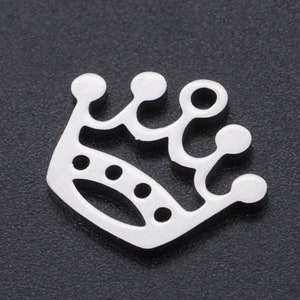 Crown Stainless Steel Charms Jewellery Making Pendant Charms Finding Supplies Wholesale T916-1x5