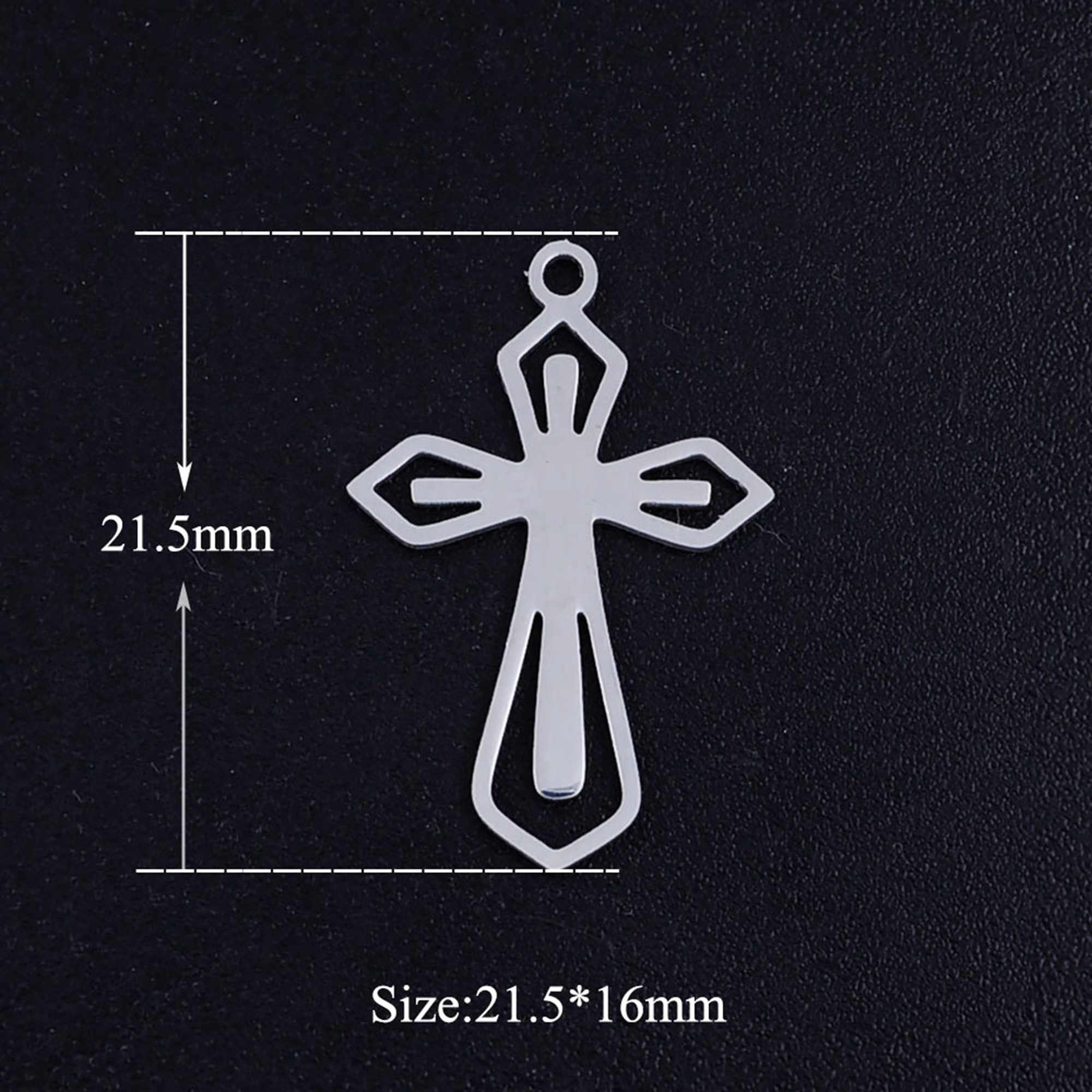 Cross Stainless Steel Charms Jewellery Making Pendant Charms Etsy