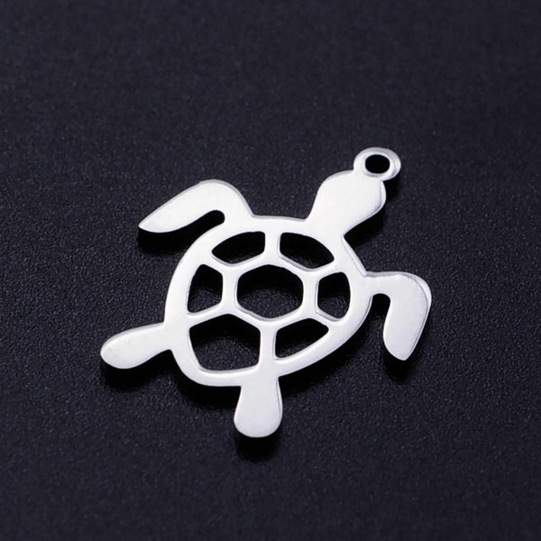 Sea Turtle Stainless Steel Charms Jewellery Making Pendant Charms Finding Supplies Wholesale JN