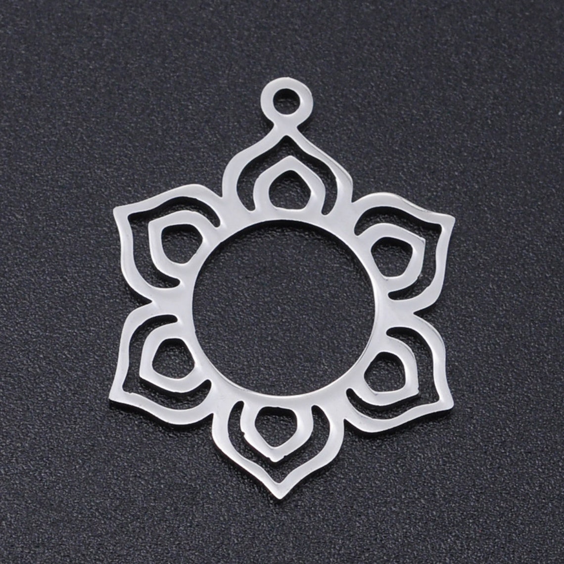 Lotus Stainless Steel Charms Jewellery Making Pendant Charms Etsy
