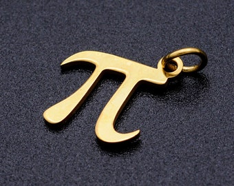 Pi Symbol π Stainless Steel Charms Jewellery Making Pendant Charms Finding Supplies Wholesale JA359-2x5