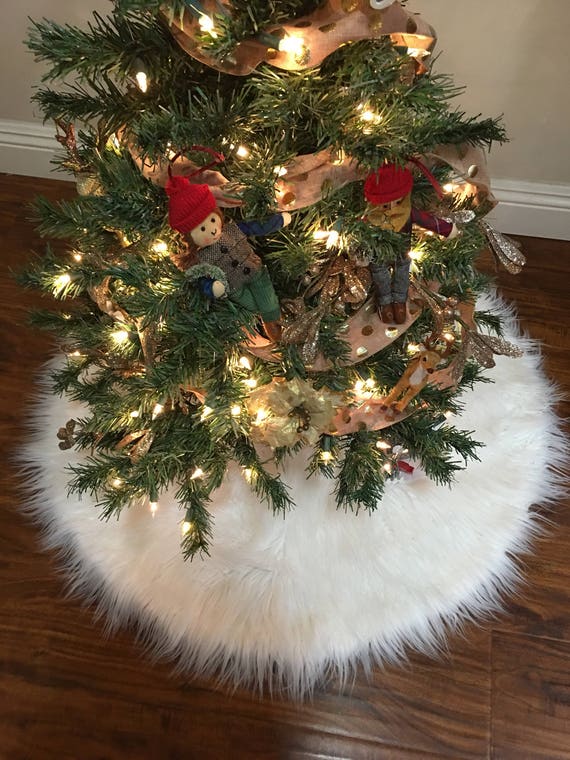 4 Foot Luxury Custom White Faux Fur Christmas Tree Skirt Etsy image 0 - 4 Foot Luxury Custom White Faux Fur Christmas Tree Skirt Etsy