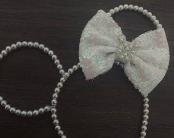Pearl mouse ears, princess mouse ears, wire mouse ears