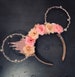 Rose gold mouse ears, castle mouse ears, mouse ears, floral wire ears, wire mouse ears 