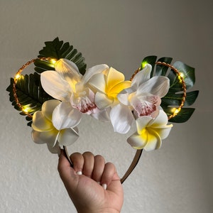 Tropical Floral Ears | Wedding Mouse Ears, summer mouse ears