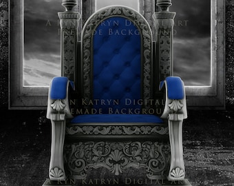 Gothic Throne Room mit Mond vorgefertigten Hintergrund