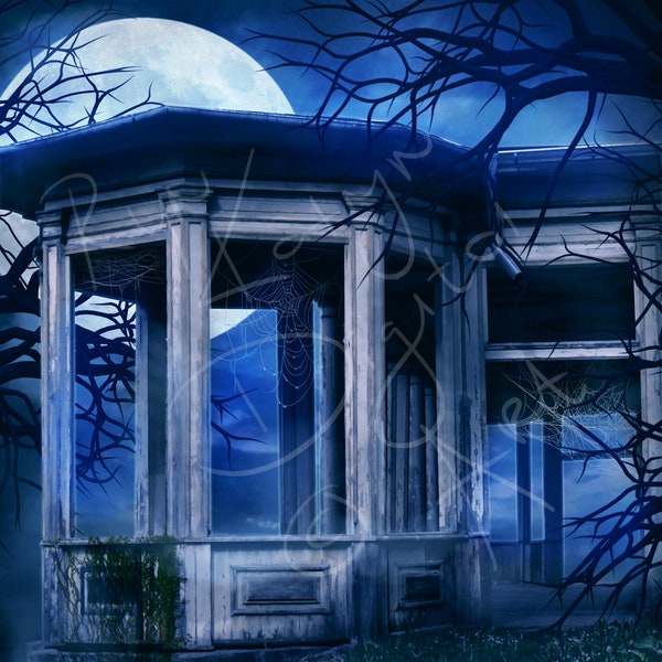Spooky Mansion Premade Background