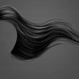 PNG Full Hairstyle, Blowing in the Wind - 5 Different Colours.