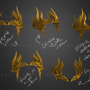 PNG 1 Golden Crown in 5 Different Angles