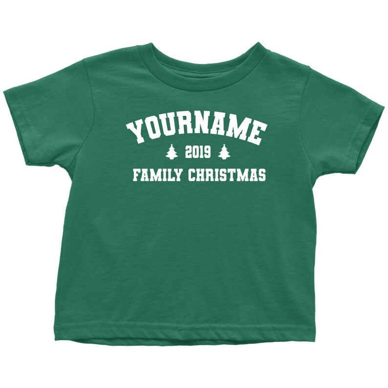 TODDLER T-SHIRT Add Your Family Last Name Girl Boy Eve Customize Personalize Matching Toddler CUSTOM Family Christmas Shirts