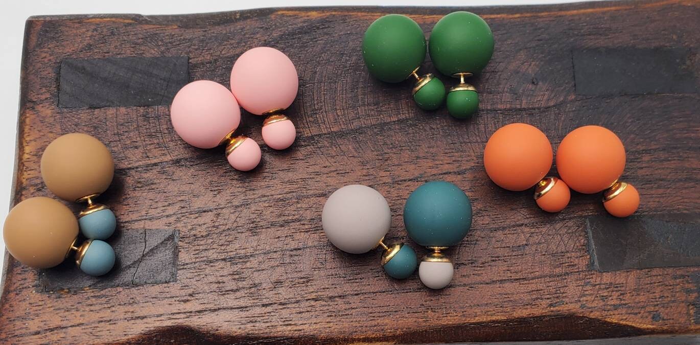 Funky Pearl Earrings Etsy