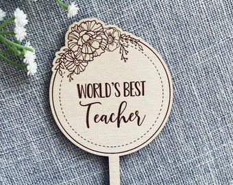 Teacher Appreciation File | Gift Card Holder Ornament | World's Best Teacher | Teacher Gift | Garden Stake | Digital Download | Laser File