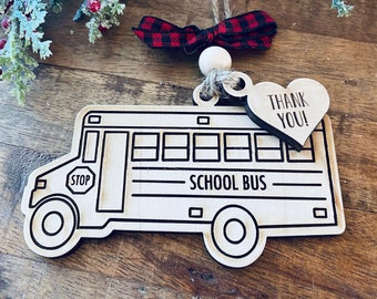 School Bus Gift Card Holder Ornament SVG | Bus Driver | Digital Download | Laser File | Thank You Gift