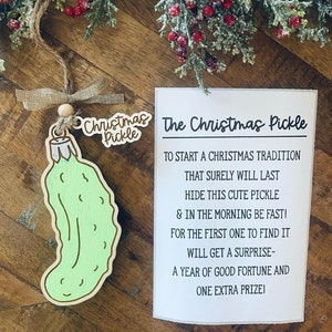 Christmas Pickle Ornament SVG Money Holder Ornament Digital Download Laser File White Elephant Gift Christmas Tradition Ornament image 5