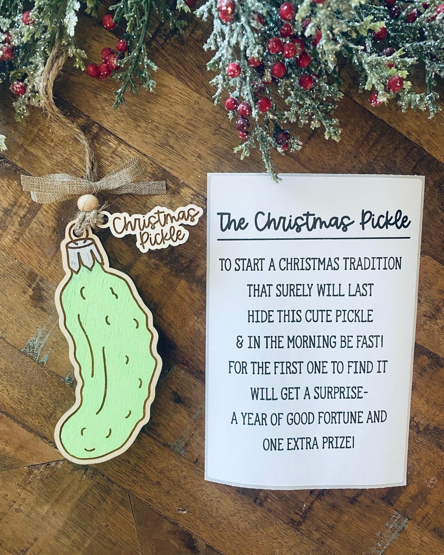 Christmas Pickle Ornament SVG Money Holder Ornament Etsy