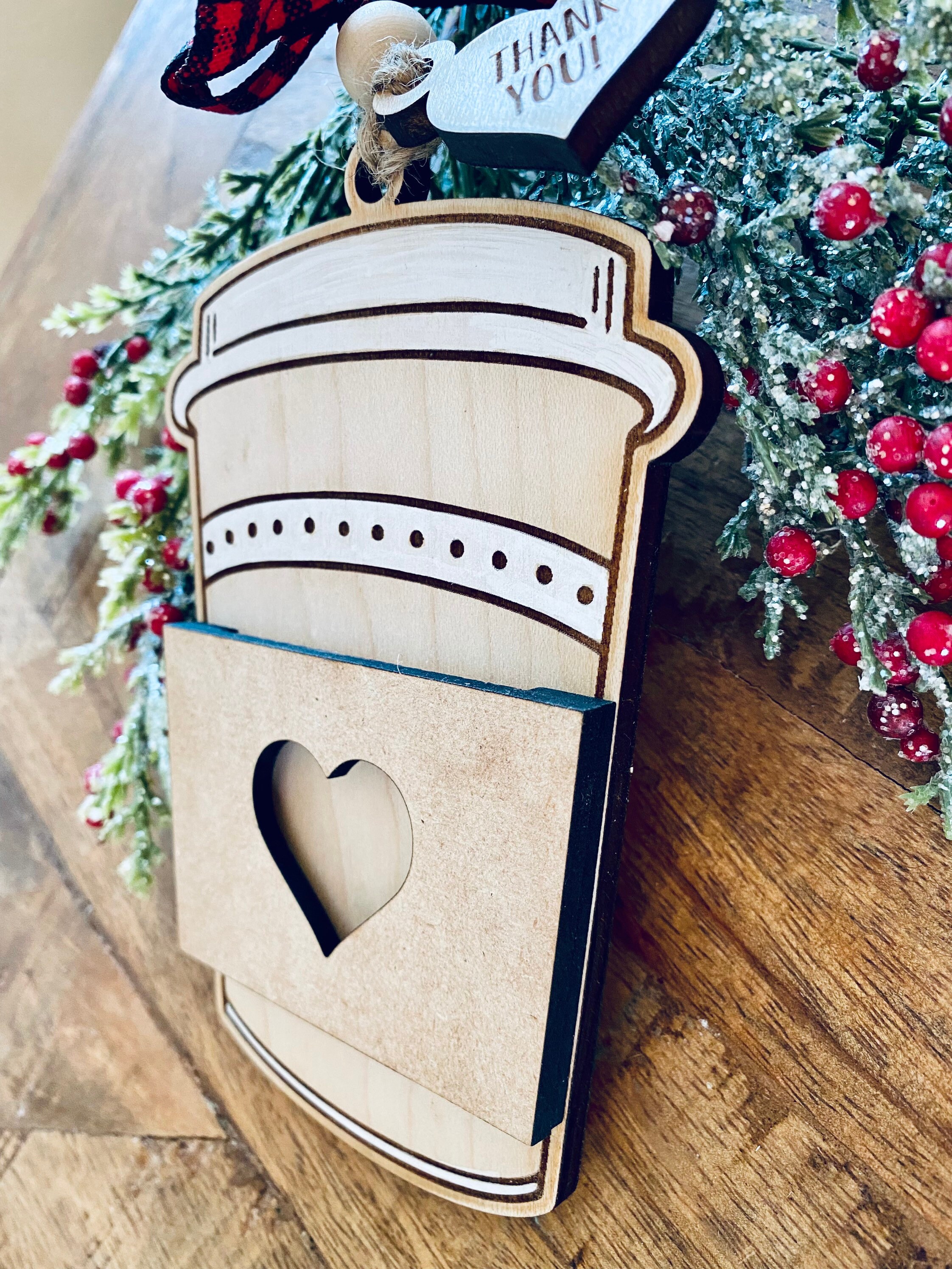 Coffee Cup Gift Card Holder Ornament SVG Starbucks Gift Card Etsy