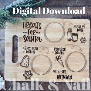 Santa Tray Laser Svg File, Digital Download, Glowforge