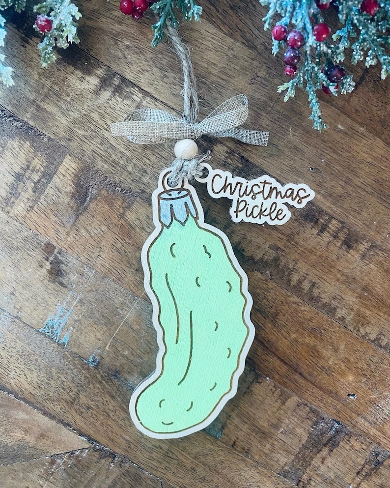 Christmas Pickle Ornament SVG Money Holder Ornament Digital Download Laser File White Elephant Gift Christmas Tradition Ornament image 3