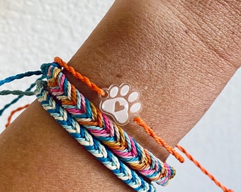 Paw Print Heart Charm SVG: Pura Vida Bracelet, Laser Cut File (Digital Download)