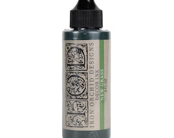 IOD New Grass Decor Ink 2oz by Iron Orchid Designs - Archival Quality