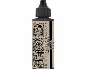 IOD Black Decor Ink 2oz by Iron Orchid Designs - Archival Quality