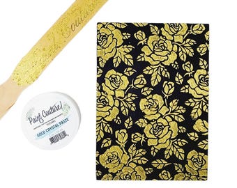 Gold Crystal Texture Paste - Paint Couture | Water-Based, Non-Toxic