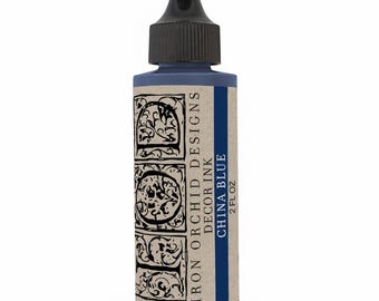 IOD China Blue Decor Ink 2oz by Iron Orchid Designs - Archival Quality