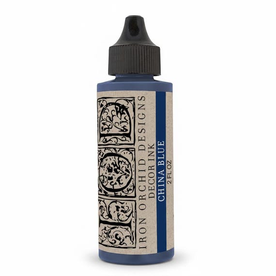 IOD China Blue Decor Ink 2oz by Iron Orchid Designs - Archival Quality