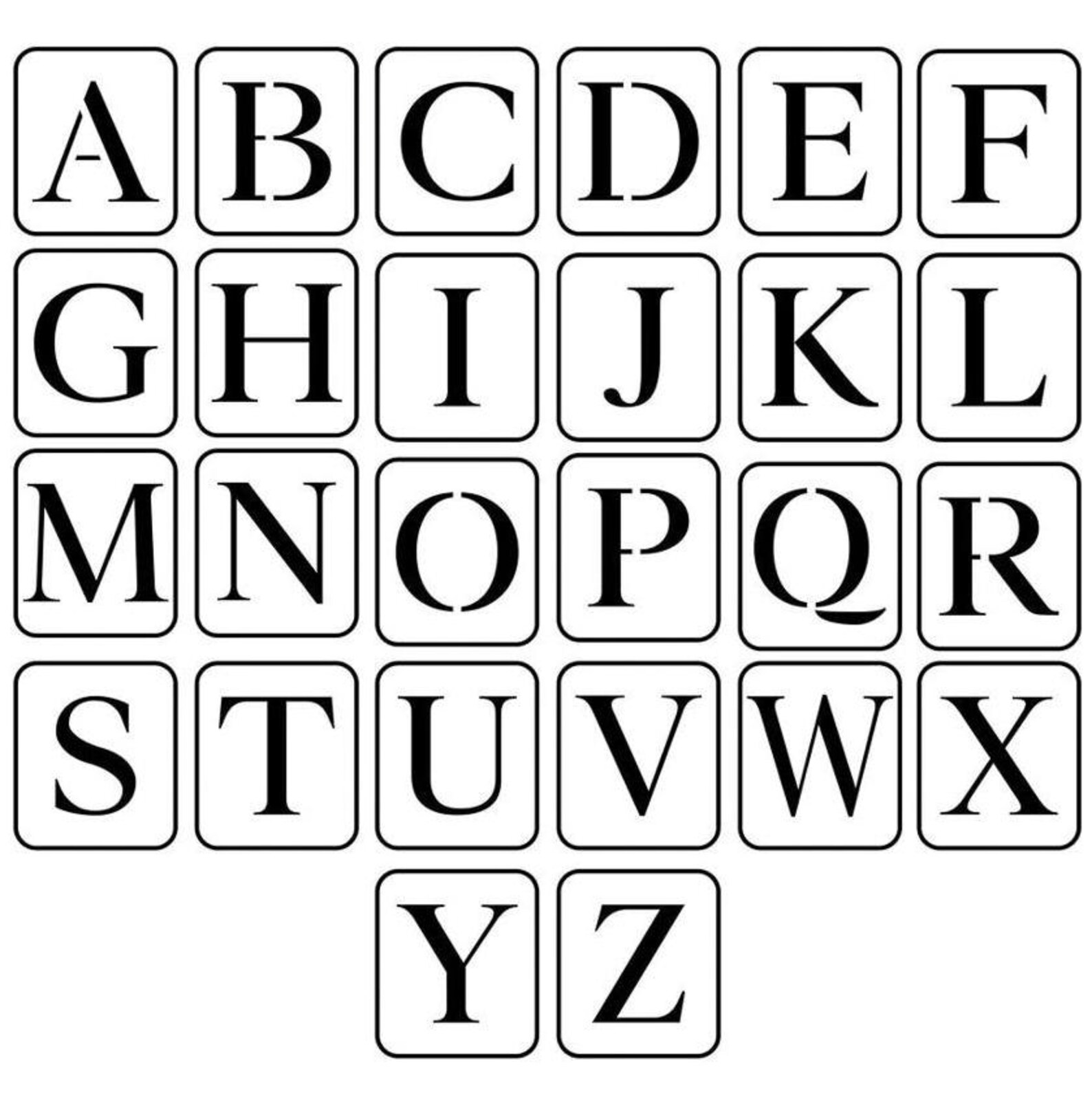 Uppercase Letters Stencil Pack - JRV | 26 Piece - Durable Mylar - Etsy