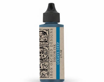 IOD Oceans Deep Decor Ink 2oz by Iron Orchid Designs - Pigment-Rich