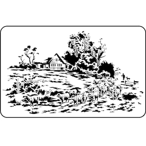 Cottage Pastoral Stencil - JRV - 15mil Thickness