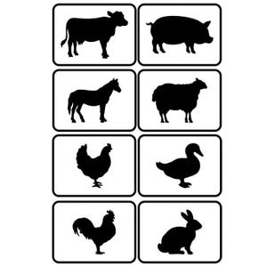 Farm Animals Stencil Pack - JRV - 8 Piece Set