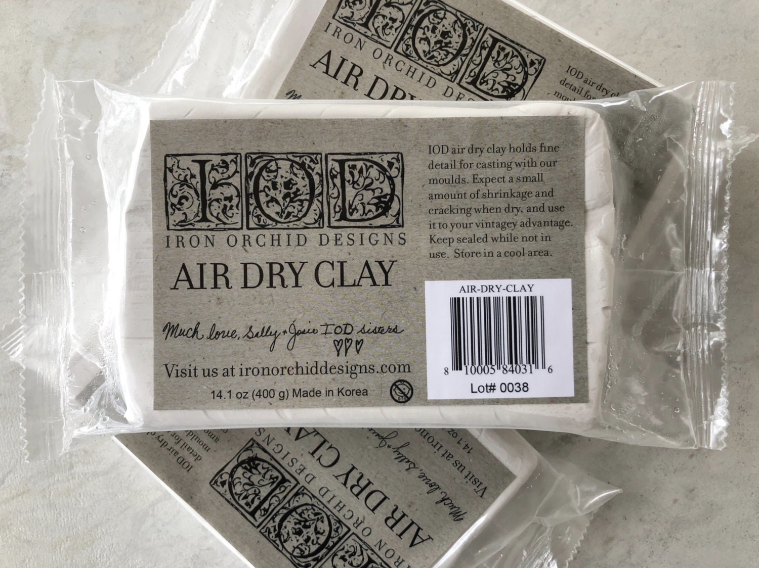 Das Air Drying Clay, Modelling Material White 500g Block 
