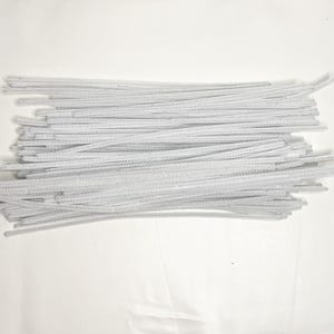 White Chenille Pipe Cleaners | 12&quot; x 6mm | Pack of 114
