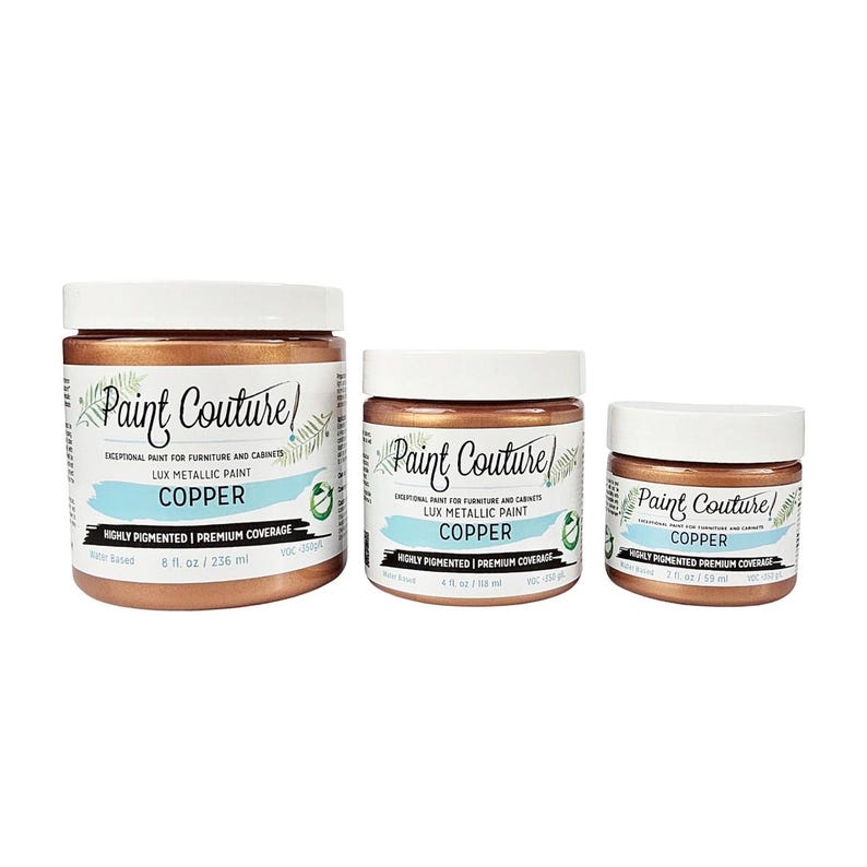 Copper Lux Metallic Paint - Paint Couture | Smooth Satin Finish