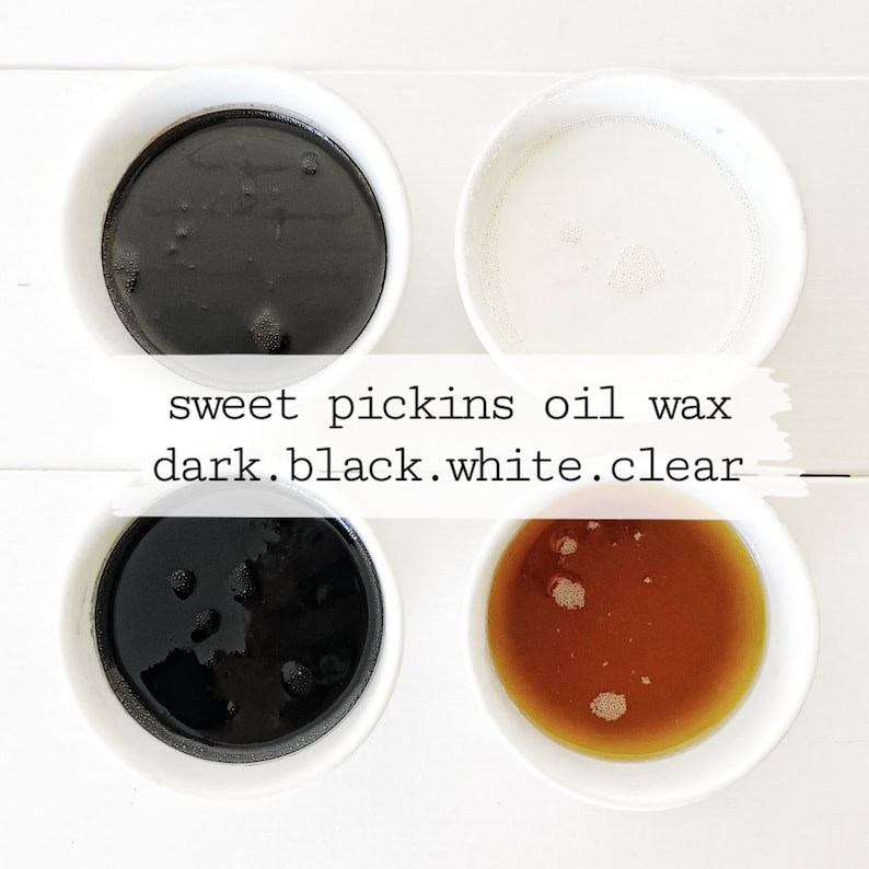 Dark Oil Wax - Sweet Pickins | Brown Furniture Finish, Natural Non-Toxic Low VOC, Satin or High Shine, Indoor Use