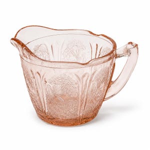 Jeanette Cherry Blossom Uranium Glass Creamer - Etsy