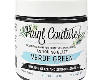 Verde Green Antiquing Glaze by Paint Couture - Wood Stain & Topcoat