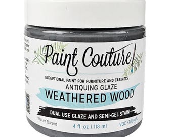 Weathered Wood Antiquing Glaze by Paint Couture - Wood Stain & Topcoat