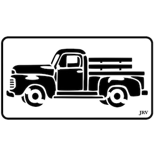 Vintage Truck Stencil - JRV - 15mil Thickness