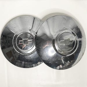 Vintage 1950s Chevy Dog Dish Hubcap Set | Chevrolet Metal Wheel Cover | Classic Car Part USA