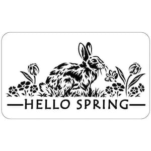 Hello Spring Stencil – JRV | 11.5&quot; x 7&quot; Reusable 15mil Mylar | Made in USA
