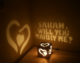 Will you marry me, personalized lantern with Wedding Proposal, Engagement Gift, Proposal Idea