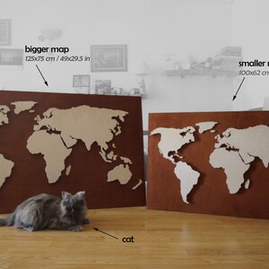 wooden world map