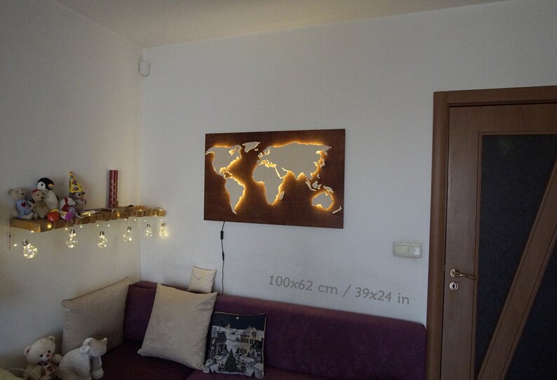 lighted decor wood lamp